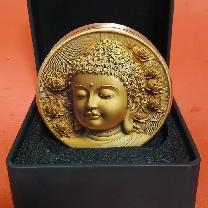 [BUNJANG] 99.9% Pure Copper Buddha Medal 1kg / (99.9%)부처님원형구리바1kg