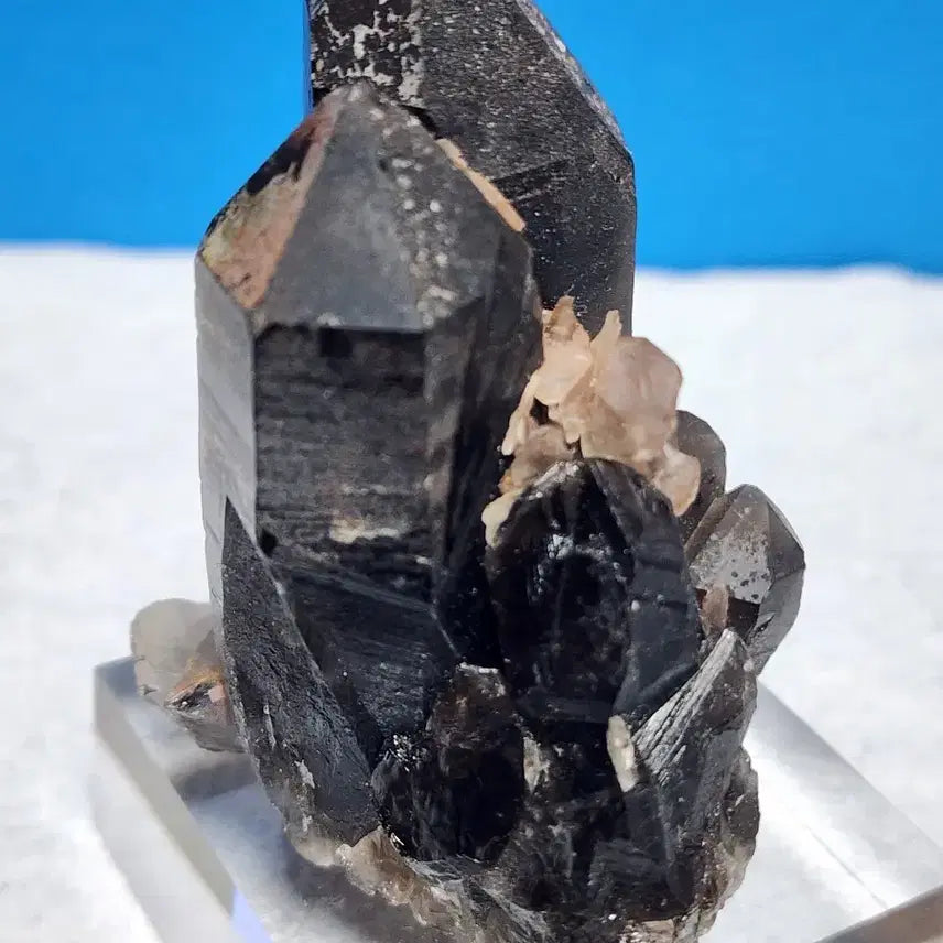 [BUNJANG] Natural Black Smoky Quartz Raw Stone with Stand / 천연크리스탈 블랙 스모키 쿼츠 원석+받침대