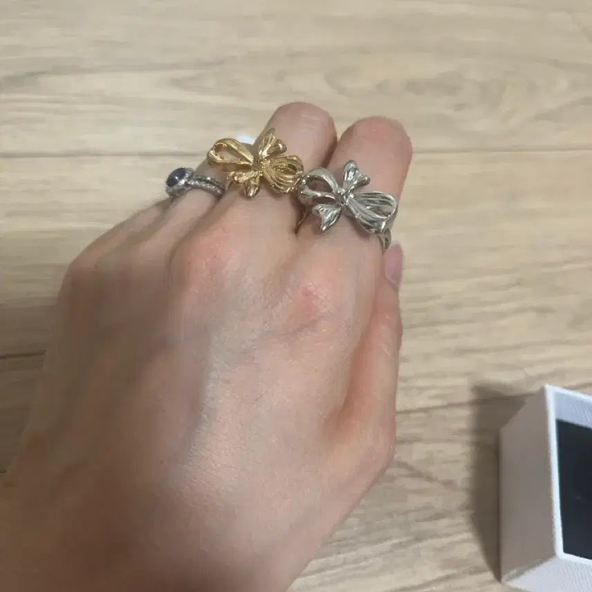 [SOLD OUT] Remagie 리본 반지 옐로우골드/실버 일괄