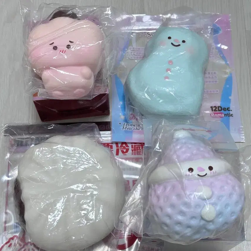 [BUNJANG] Premium Brand Squishy Set - 4 Pieces / 처분 프리미엄 브랜드 스퀴시 말랑이 새상품 4개 세트