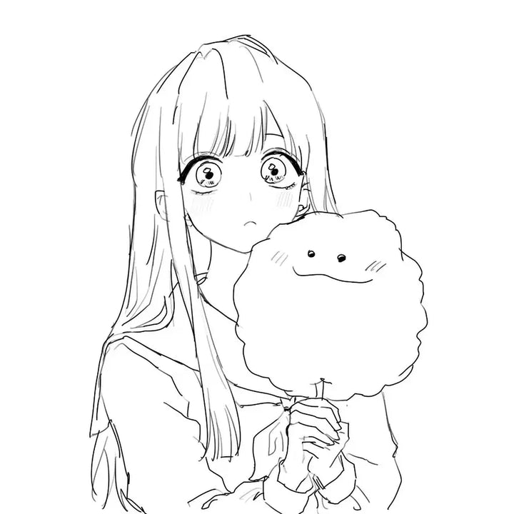 [BUNJANG] Anime Girl Bust Commission - Sketch / 미소녀 낙서 그림 커미션