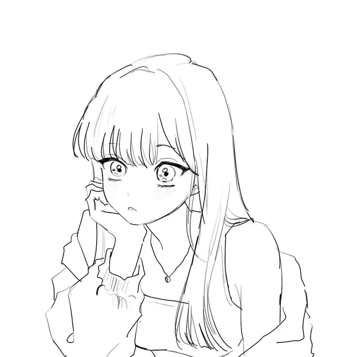 [BUNJANG] Anime Girl Bust Commission - Sketch / 미소녀 낙서 그림 커미션