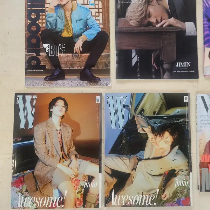 [BUNJANG] BTS Jimin Magazine Bundle Set (WSJ, Billboard, etc.) / (택포) 방탄 지민 잡지 (wsj. 빌보드 등)