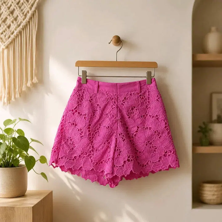[BUNJANG] Self-Portrait Floral Lace Culotte Shorts Size 2 / 셀프포트레이트 플로럴 레이스 쇼츠 2사이즈