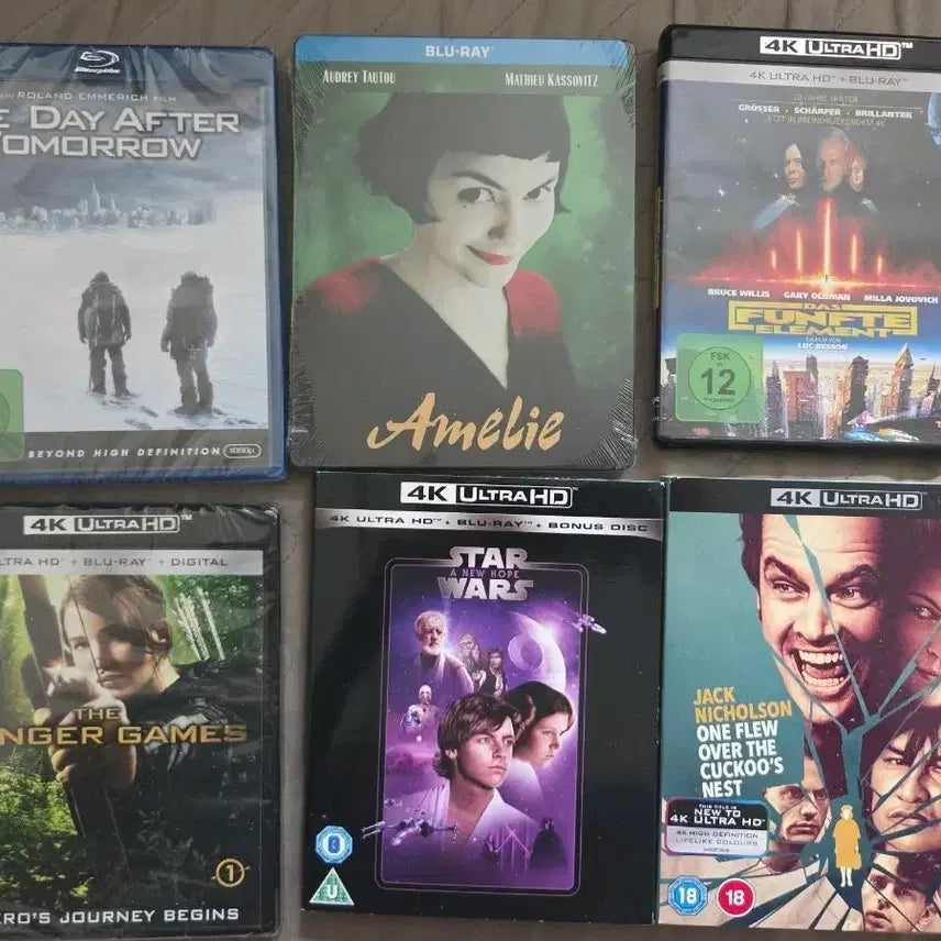 [BUNJANG] Movie Collection 4K Blu-ray Bundle (Hunger Games, Star Wars, Amelie, The Fifth Element, etc.) / 4K/블루레이 영화 모음 (헝거게임, 스타워즈, 아멜리에, 제5원소 등)