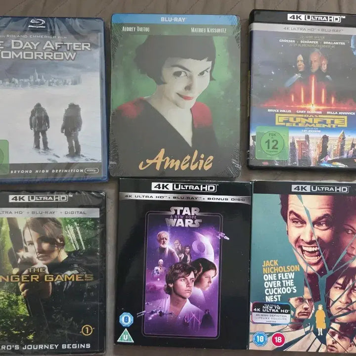 [BUNJANG] Movie Collection 4K Blu-ray Bundle (Hunger Games, Star Wars, Amelie, The Fifth Element, etc.) / 4K/블루레이 영화 모음 (헝거게임, 스타워즈, 아멜리에, 제5원소 등)