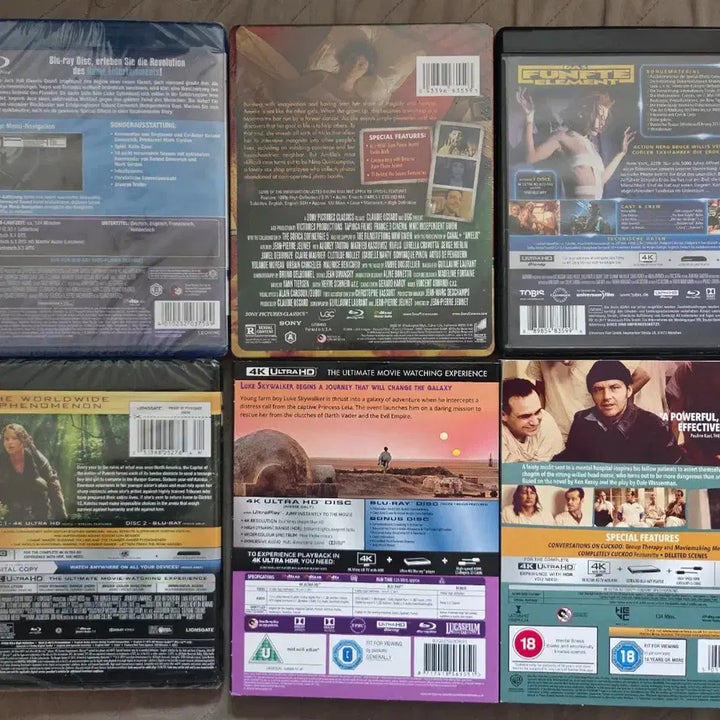 [BUNJANG] Movie Collection 4K Blu-ray Bundle (Hunger Games, Star Wars, Amelie, The Fifth Element, etc.) / 4K/블루레이 영화 모음 (헝거게임, 스타워즈, 아멜리에, 제5원소 등)