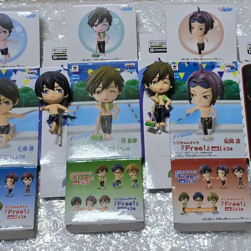 [SOLD OUT] 프리 Free! 치비큥카라 수영복 미니피규어 3종 일괄 하루카 마코토 린