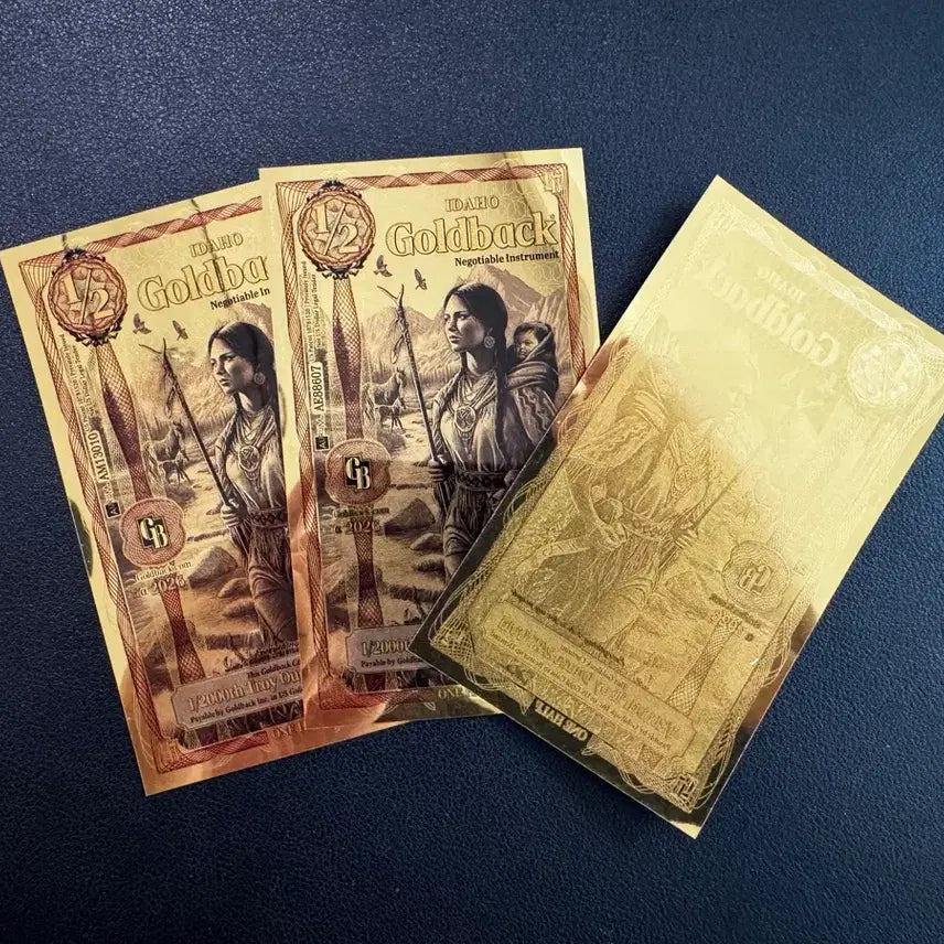 [BUNJANG] 2026 Idaho Goldback 1/2 Troy Ounce 24K Gold Bills (3-Piece Set) / (24K 금 지폐) Idaho Goldback 1/2 골드백 3장