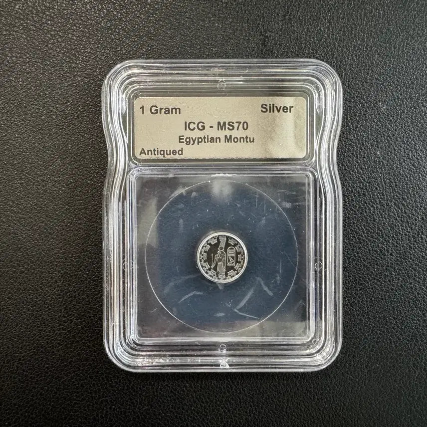 [BUNJANG] Egyptian Mythology Montu 1g Pure Silver Coin MS70 Slab / 이집트 신화 몬투 1g 순은 코인 / MS70 슬랩