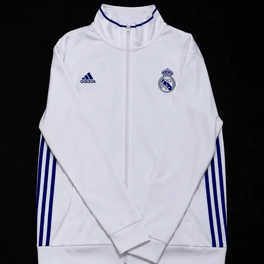 [BUNJANG] Adidas Real Madrid Track Top Jersey (White/Blue) / 아디다스 레알 마드리드 트랙탑 져지 상의 (화이트/블루)