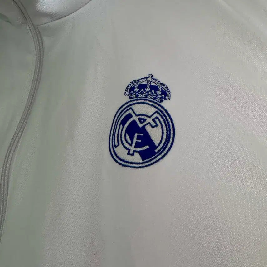 [BUNJANG] Adidas Real Madrid Track Top Jersey (White/Blue) / 아디다스 레알 마드리드 트랙탑 져지 상의 (화이트/블루)