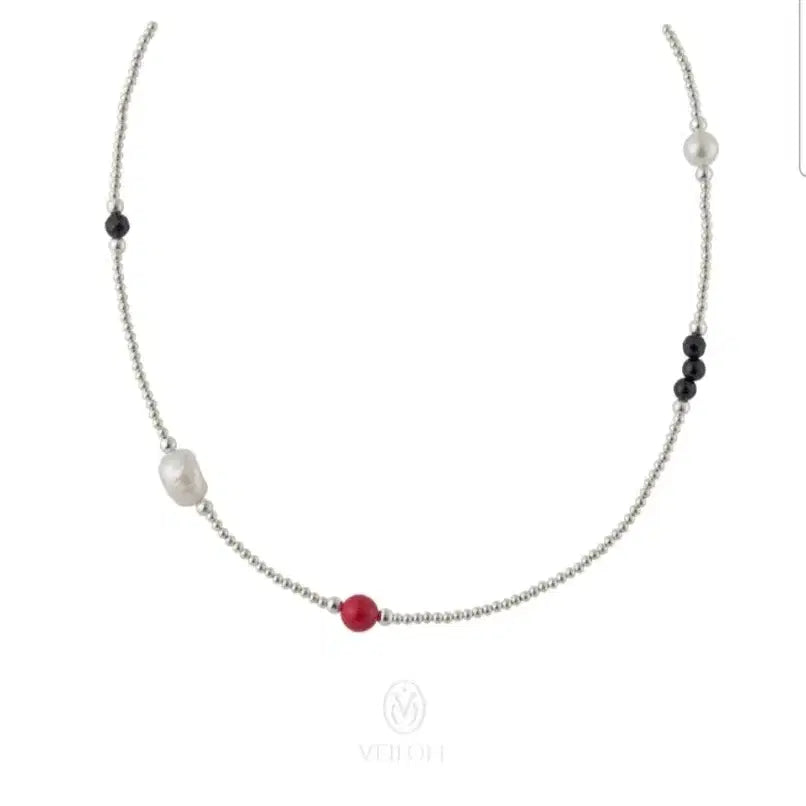 [BUNJANG] Bellof Red Rendezvous 925 Silver Necklace / 벨오프 레드 랑데뷰 925 실버 목걸이(정가15.9)