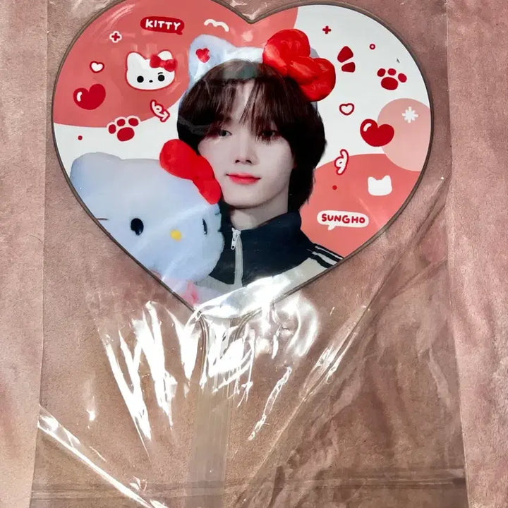 [BUNJANG] BOYNEXTDOOR SungHoo Kitty Uchiwa Fan / 보넥도 성호 키티 우치와 양도