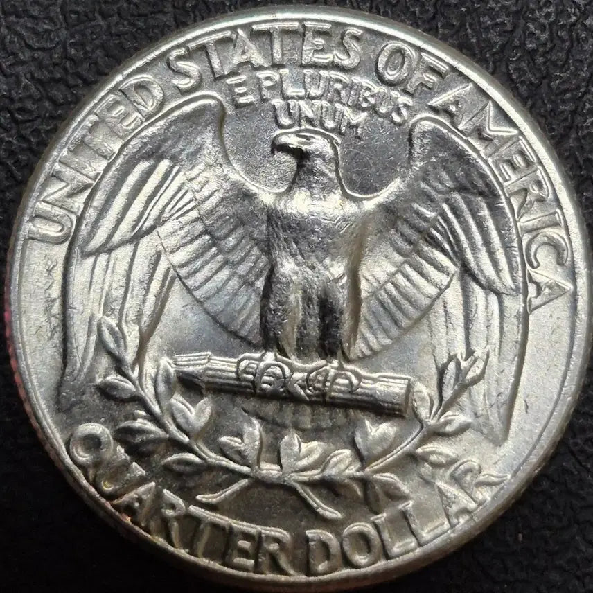 [BUNJANG] 1964 US Quarter Dollar Silver Coin - 90% Silver, Off-Center Error, Double Rim / 1964년P 발행 쿼터달러. 은화90%오프 센터  에러(완전 미사용)