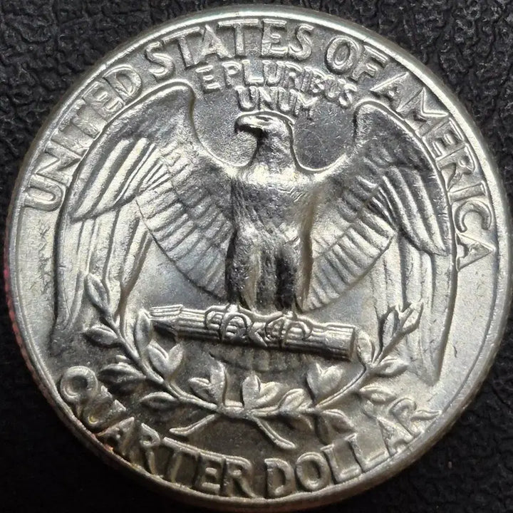 [BUNJANG] 1964 US Quarter Dollar Silver Coin - 90% Silver, Off-Center Error, Double Rim / 1964년P 발행 쿼터달러. 은화90%오프 센터  에러(완전 미사용)