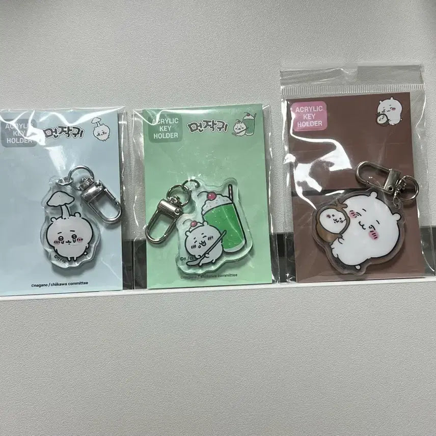 [BUNJANG] Cheekywa Acrylic Keyring 3 Types Bundle Set / 치이카와 아크릴 키링 3종 일괄 굿즈