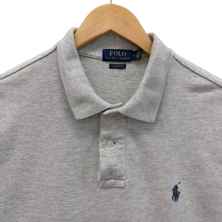 [BUNJANG] Polo Ralph Lauren Classic Fit Pique T-Shirt Short Sleeve Grey M / 폴로 클래식핏 피케티 카라티 반팔 그레이 (M)