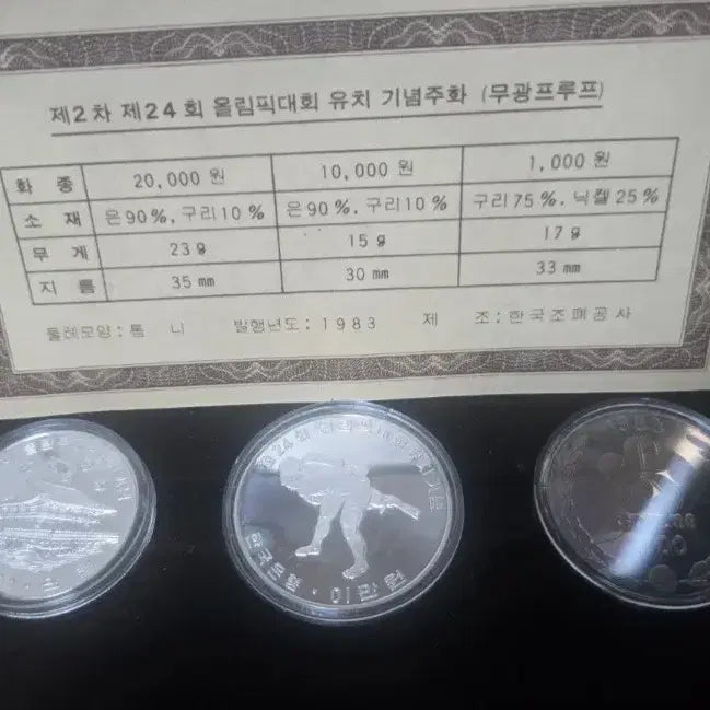 [SOLD OUT] 제24회 올림픽 유치 기념 은화 3종 세트