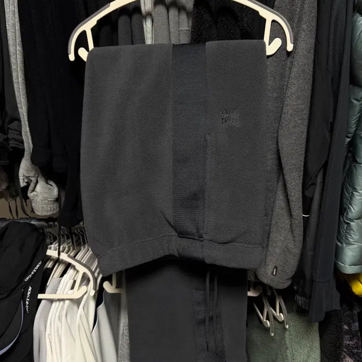 [BUNJANG] Uniqlo x Needles Fleece Wide Pants Dark Gray (M) / 유니클로 x 니들스 플리스 와이드 팬츠 다크그레이 (M)