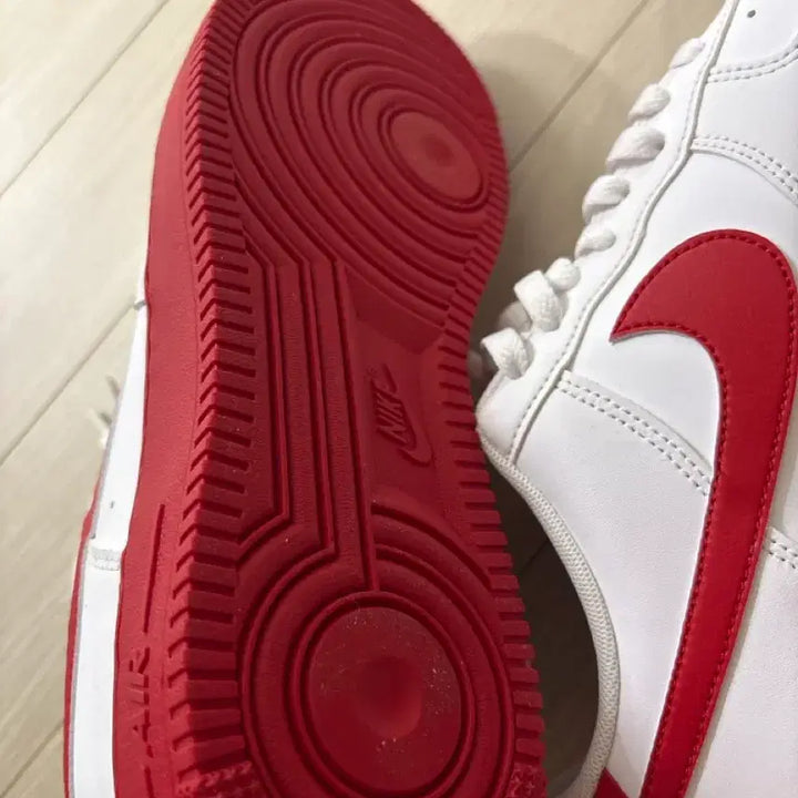 [BUNJANG] Nike Air Force 1 White University Red Shoes / 나이키에어포스 1 화이트 유니버시티레드
