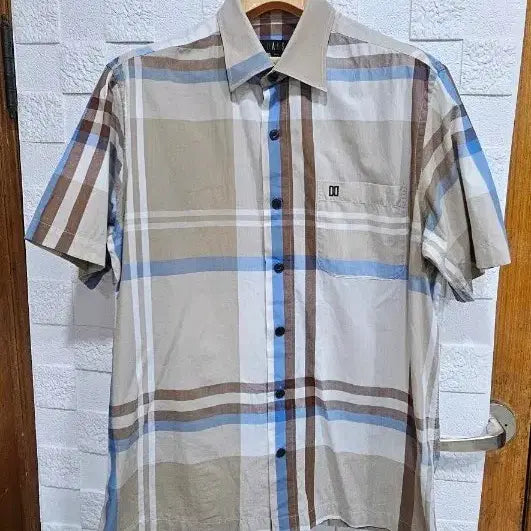 [SOLD OUT] 닥스 체크 반팔 셔츠 L