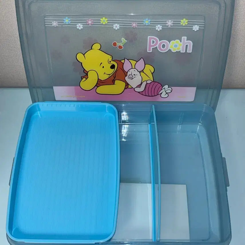 [BUNJANG] Disney Winnie the Pooh Multi-Purpose Storage Box (Blue) / 고전문구 디즈니 푸 다용도 정리함 보관함(블루)