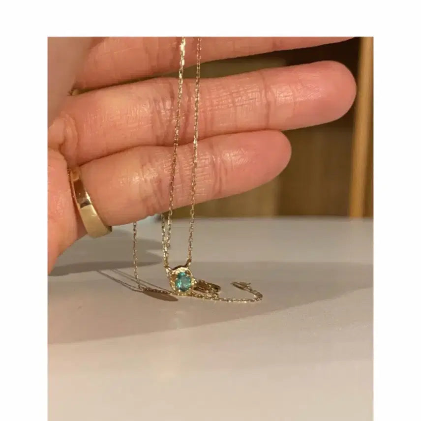 [BUNJANG] BND 14K Emerald Necklace / bnd 주얼리 14k 에메랄드 목걸이