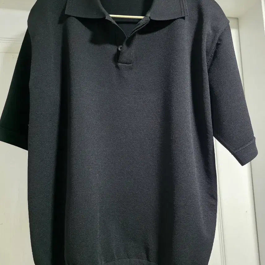 [BUNJANG] Time Homme 24SS Half Collar Knit Top 100 / (타임옴므)24ss 반팔 카라 니트 탑 100