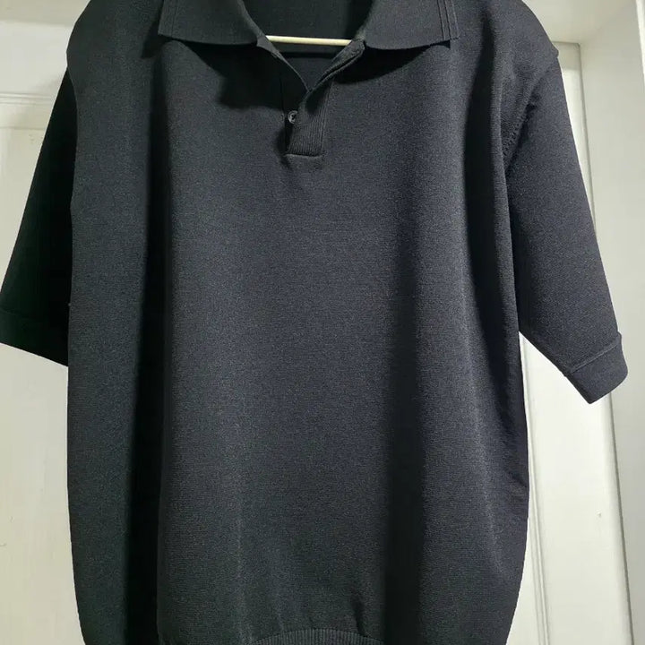 [BUNJANG] Time Homme 24SS Half Collar Knit Top 100 / (타임옴므)24ss 반팔 카라 니트 탑 100