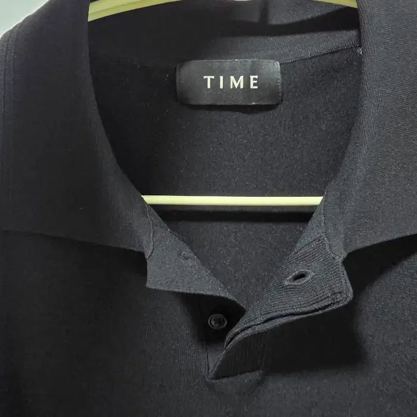 [BUNJANG] Time Homme 24SS Half Collar Knit Top 100 / (타임옴므)24ss 반팔 카라 니트 탑 100