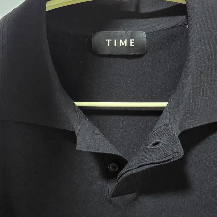 [BUNJANG] Time Homme 24SS Half Collar Knit Top 100 / (타임옴므)24ss 반팔 카라 니트 탑 100