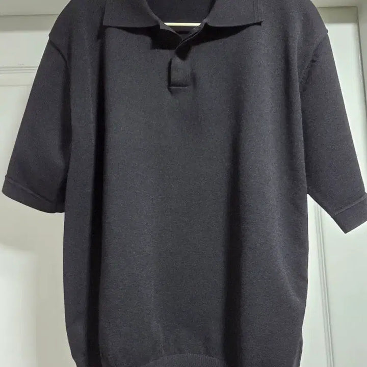 [BUNJANG] Time Homme 24SS Half Collar Knit Top 100 / (타임옴므)24ss 반팔 카라 니트 탑 100