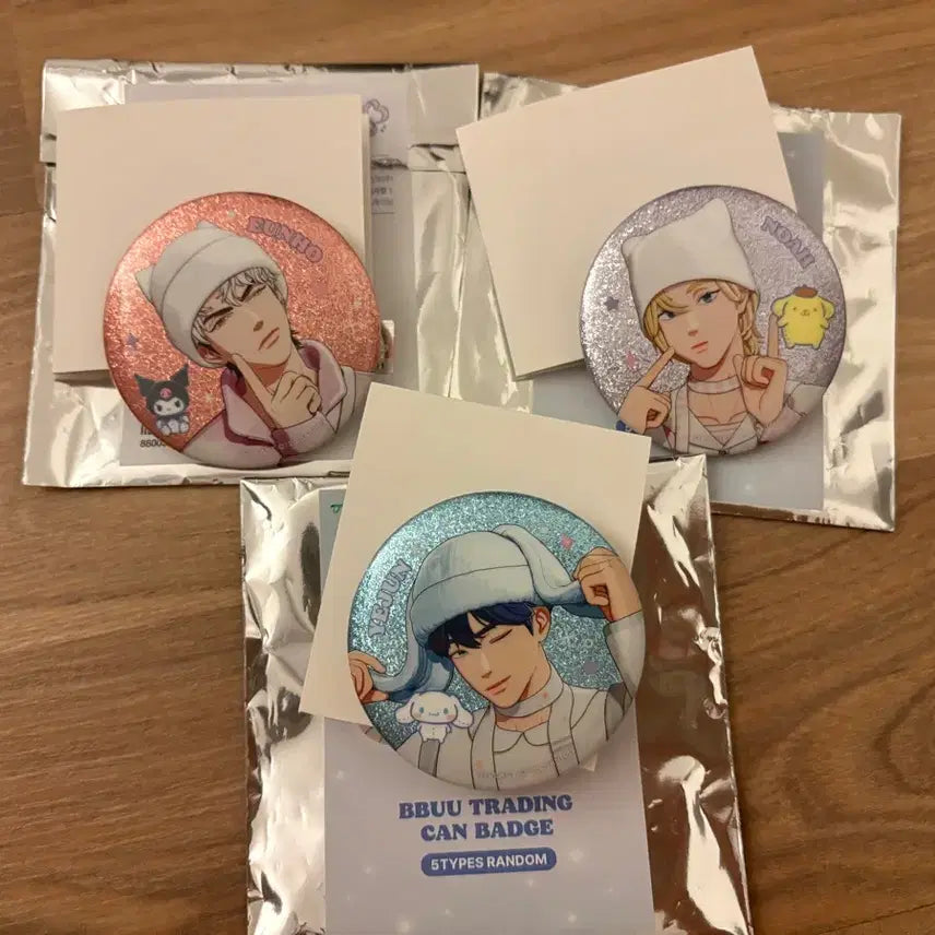 [BUNJANG] PLAVE BBUU Can Badge Set (Yejun, Noah, Eunho) / 플레이브 BBUU 뿌 캔뱃지 예준노아은호 일괄 판매합니다.