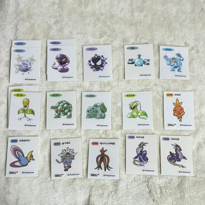 [BUNJANG] Pokemon 30th Anniversary Artwork Sticker Collection / 포켓몬 띠부씰 (30주년 로고, 아트윅, 시즌 여러개 등 교환 및 판매)