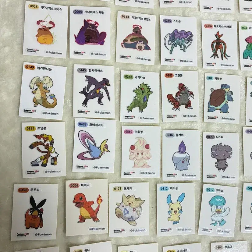 [BUNJANG] Pokemon 30th Anniversary Artwork Sticker Collection / 포켓몬 띠부씰 (30주년 로고, 아트윅, 시즌 여러개 등 교환 및 판매)