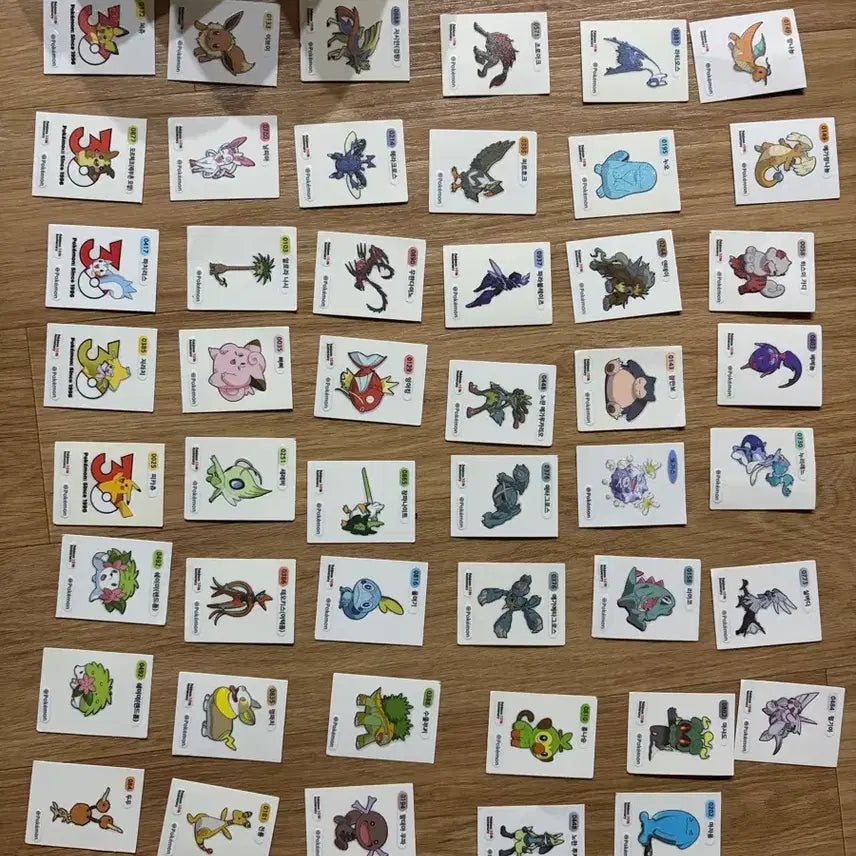 [SOLD OUT] 포켓몬 띠부씰 47장 일괄/중복없음  [펄기아,잠만보,마자용,30주년