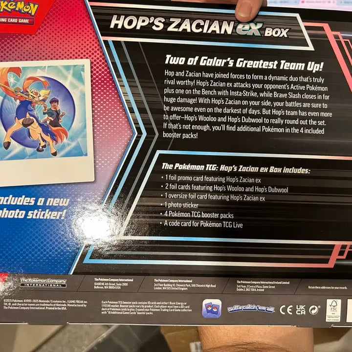 [BUNJANG] Pokemon Zacian ex Special Box (North American Edition) / 포켓몬 Hop&