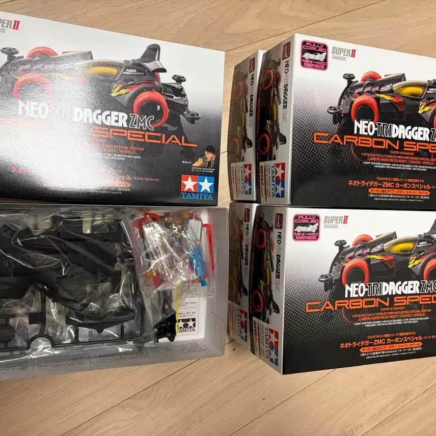 [BUNJANG] Tamiya Neo Tryadger ZMC Carbon Special 5-Set Bundle (Sealed) / 타미야 네오 트라이다가 zmc 카본 스페셜 5종 일괄 미개봉