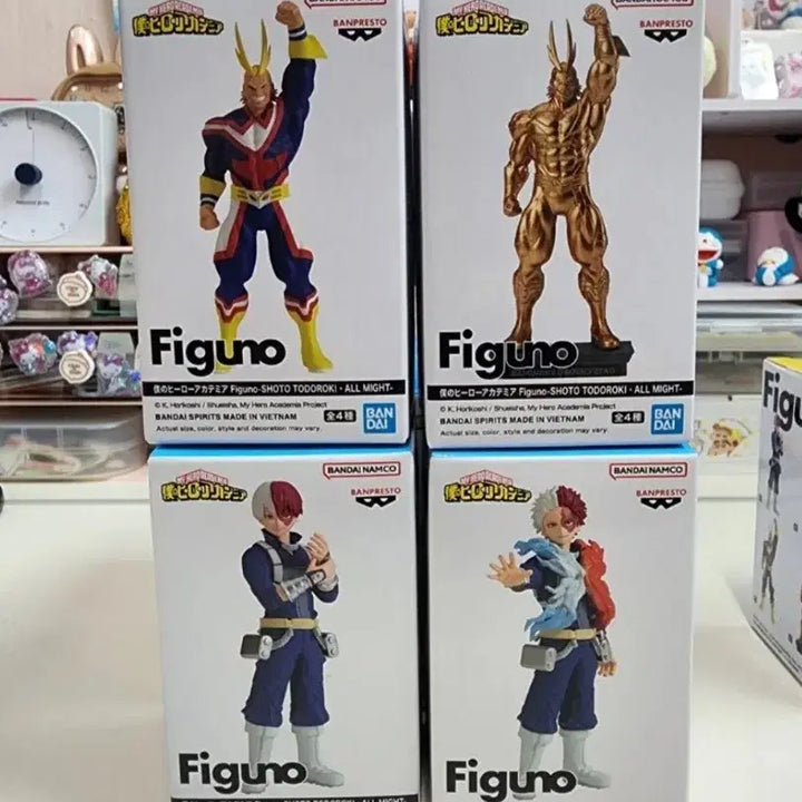 [BUNJANG] My Hero Academia Todoroki &amp; All Might Complete Set Figure Bundle (4 Types) / 나히아 풀셋 총4종일괄 쇼토 황금올마이트피그노피규어