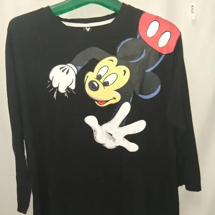 [BUNJANG] Disney Mickey Mouse Long Sleeve T-Shirt Black Size 95 / 디즈니 미키마우스 긴팔 티셔츠 블랙95