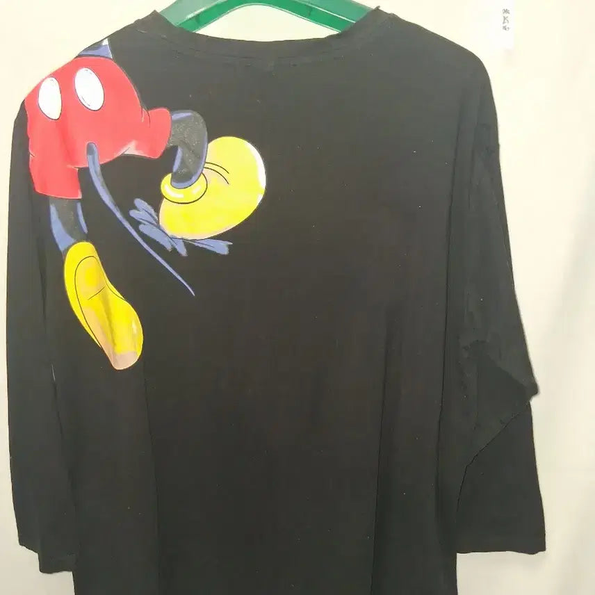 [BUNJANG] Disney Mickey Mouse Long Sleeve T-Shirt Black Size 95 / 디즈니 미키마우스 긴팔 티셔츠 블랙95