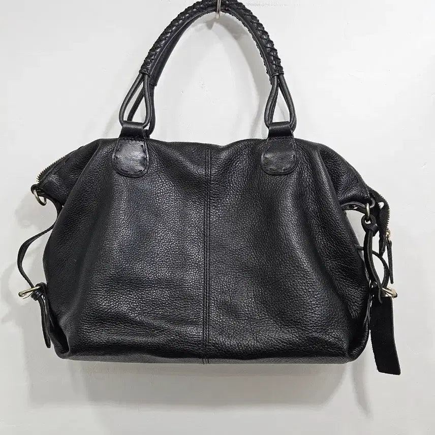 [BUNJANG] Black Leather Tote Bag / 소가죽 토드백 블랙