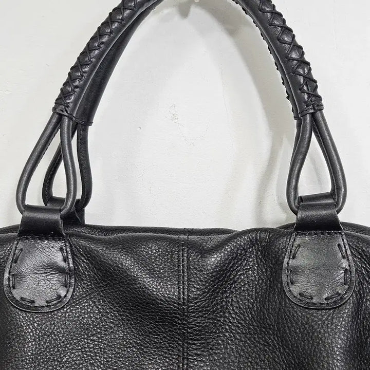 [BUNJANG] Black Leather Tote Bag / 소가죽 토드백 블랙