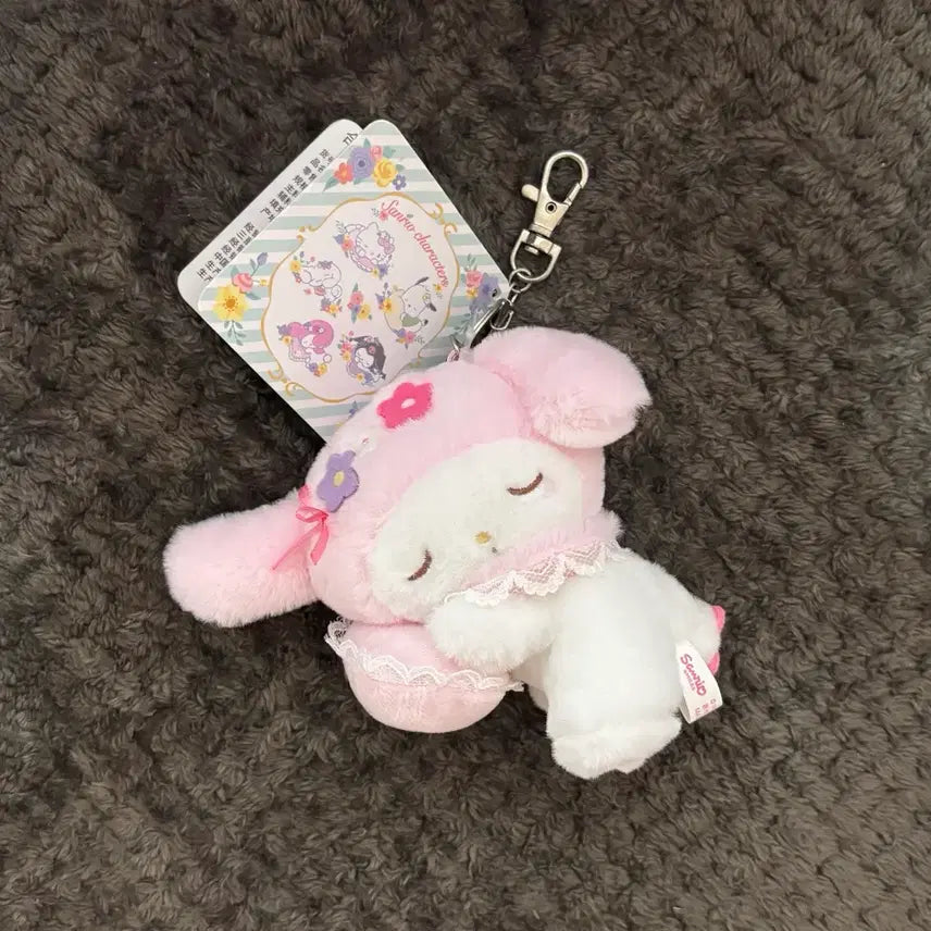 [BUNJANG] Sanrio Limited Edition Sleeping My Melody Mascot Plush / 중국 산리오 한정 잠자는 낮잠 마이멜로디 마스코트 인형