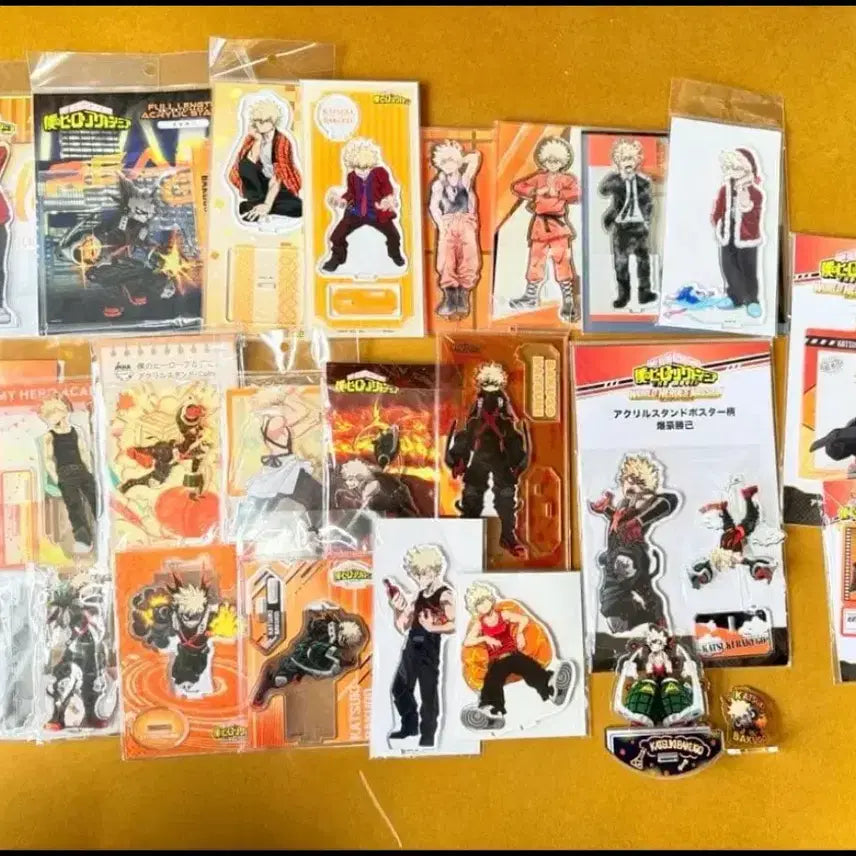 [BUNJANG] My Hero Academia Katsuki Bakugo Acrylic Stand &amp; Keyring Set / 나히아 히로아카 바쿠고 아크릴 굿즈 피규어