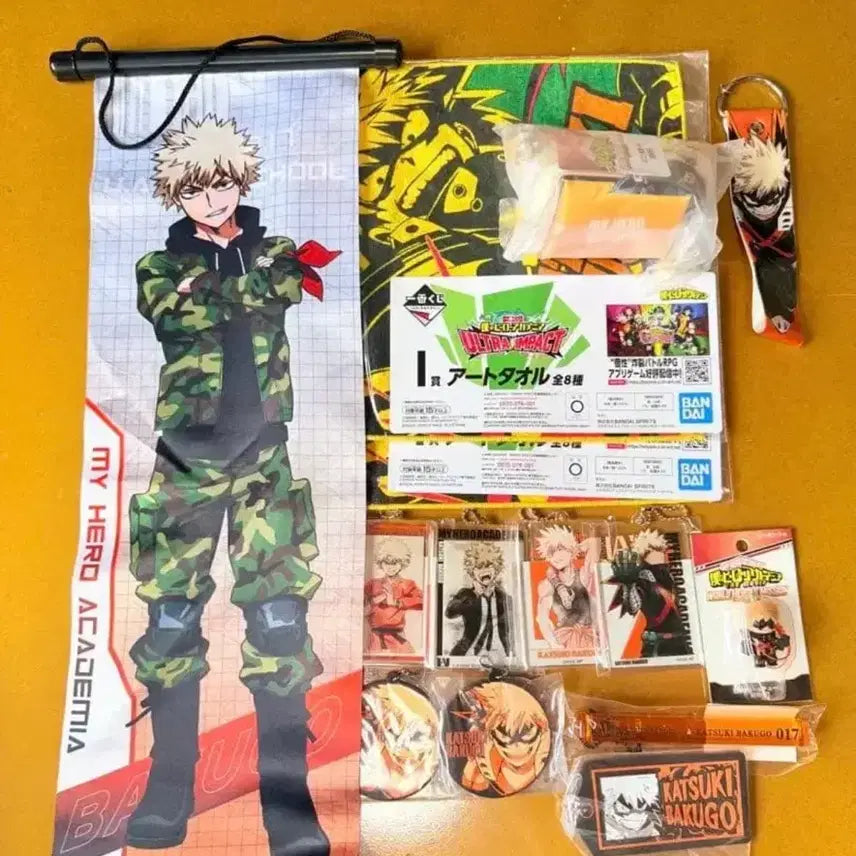 [BUNJANG] My Hero Academia Katsuki Bakugo Acrylic Stand &amp; Keyring Set / 나히아 히로아카 바쿠고 아크릴 굿즈 피규어