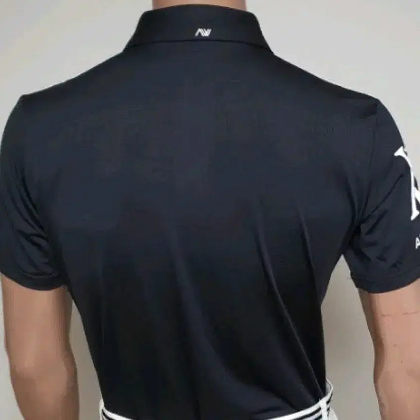 [BUNJANG] Black &amp; White Golf Short Sleeve Polo Shirt / 블랙앤화이트 골프 반팔 카라티