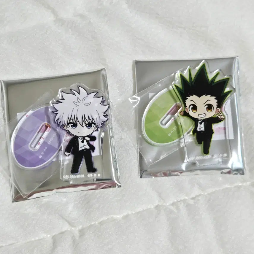 [BUNJANG] Hunter x Hunter Gon &amp; Killua Suit Mini Acrylic Stand Bundle Set / (일괄) 헌터헌터 곤 + 키르아 수트 정장 미니 아크릴 스탠드