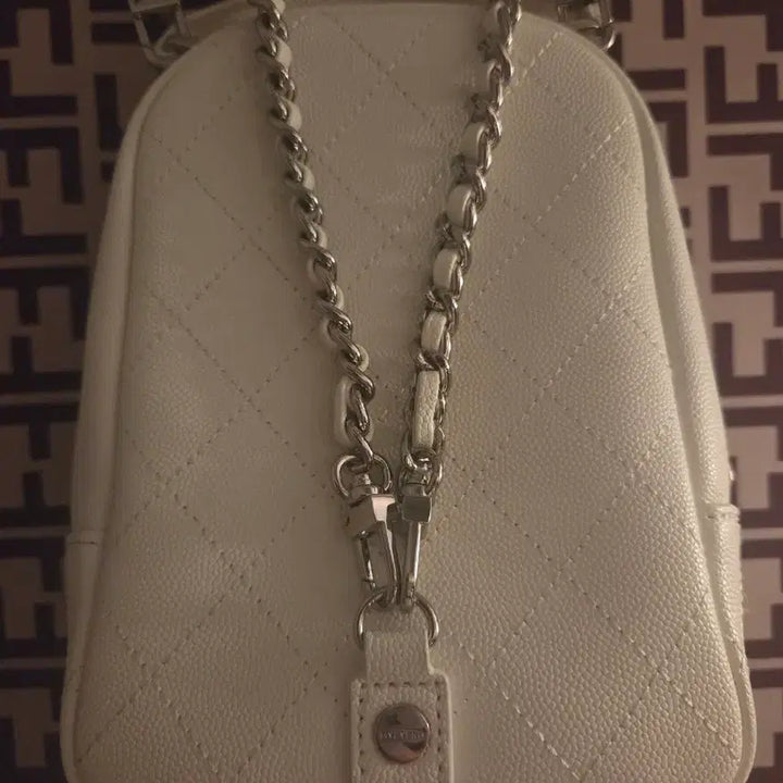 [BUNJANG] MYEYEKO Delivery Bag White Caviar Mini Backpack / 마이아이코 딜리버리백 화이트 캐비어